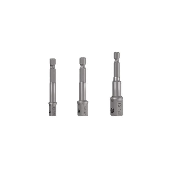 Juego de 3 adaptadores para dados de 1/4", 3/8" y 1/2"